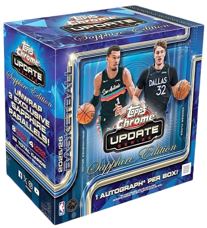 2025-26 Topps Chrome Updates Basketball Sapphire