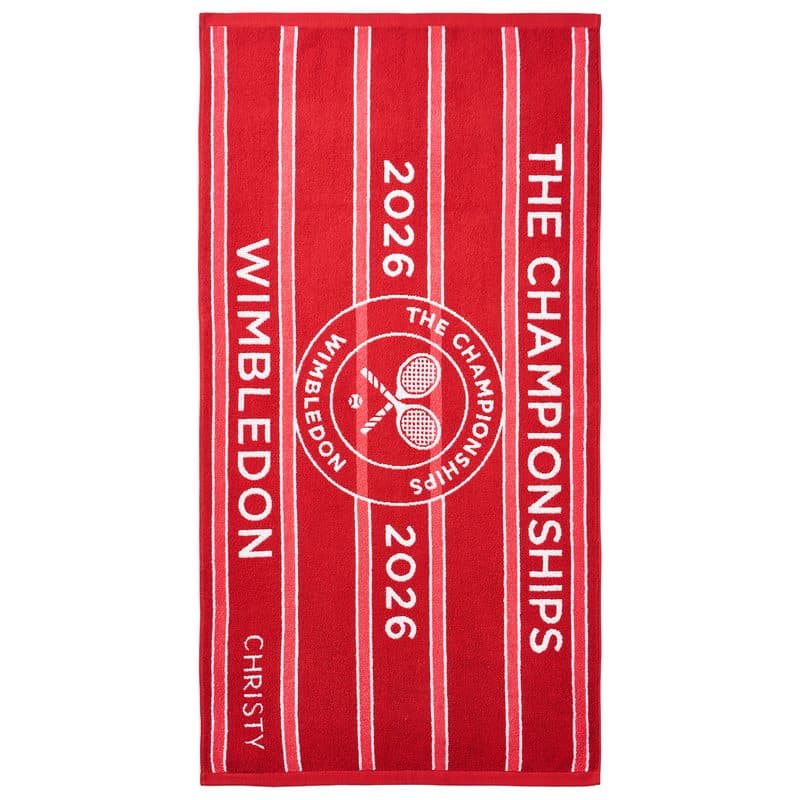 Wimbledon 2026 Christy Strawberry Red Bath Towel