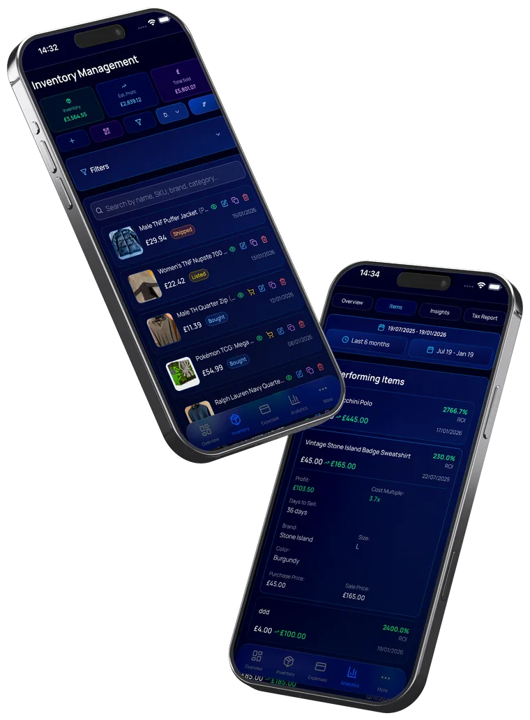 RV Inventory app, inventory management screens