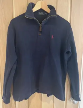 Polo RL navy quarter zip · L, the Vinted listing the monitor caught