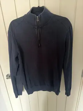 Ralph Lauren quarter zip with shoulder and elbow patches