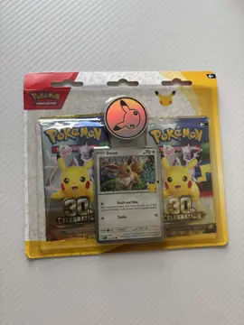 A Pokémon 30th Celebration 2-pack blister with the Eevee promo card and coin
